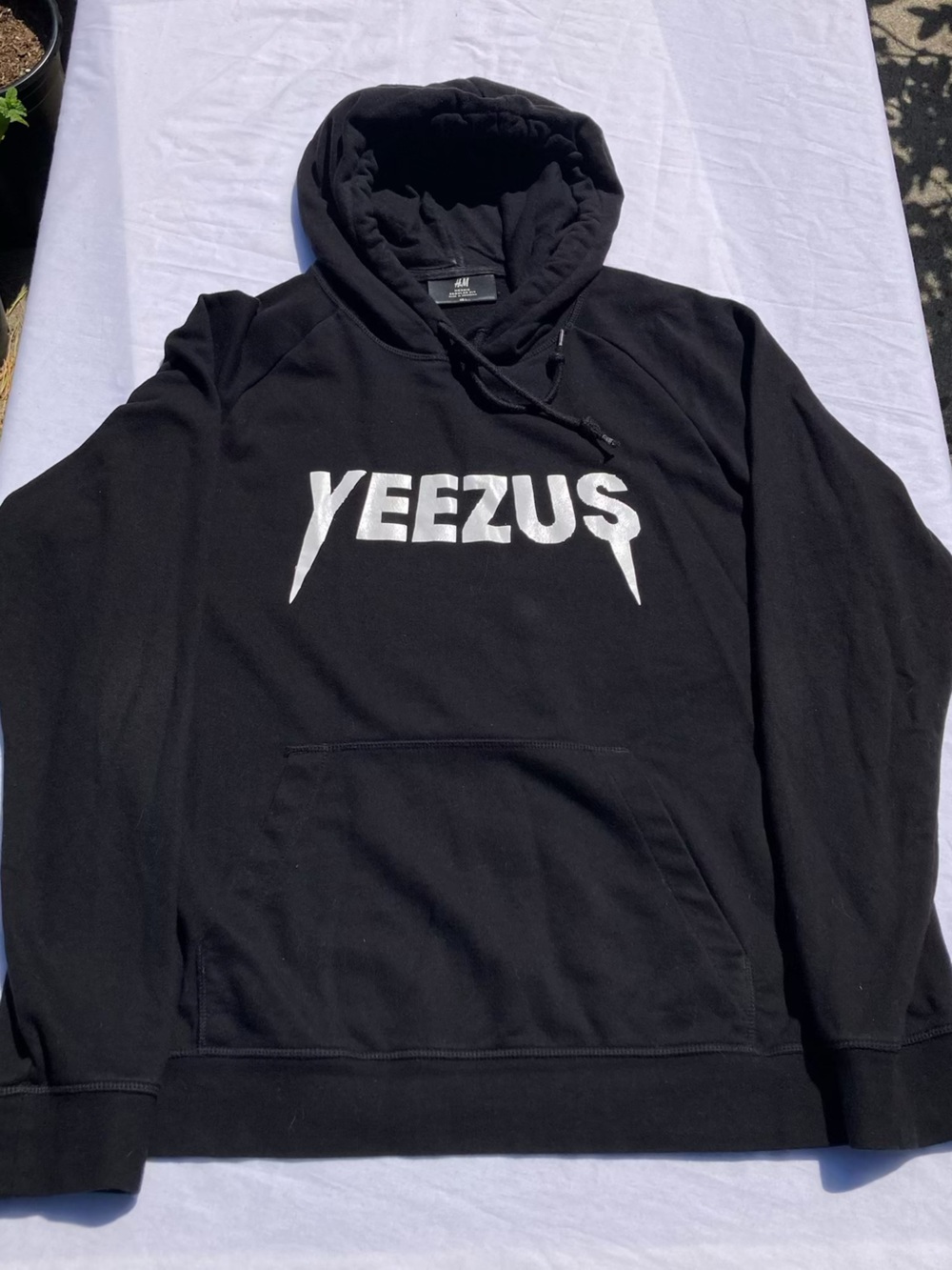 H&M Yeezus Ye Kanye West Regular Fit Hoodie Black Men' Large Kangaroo Pocket
